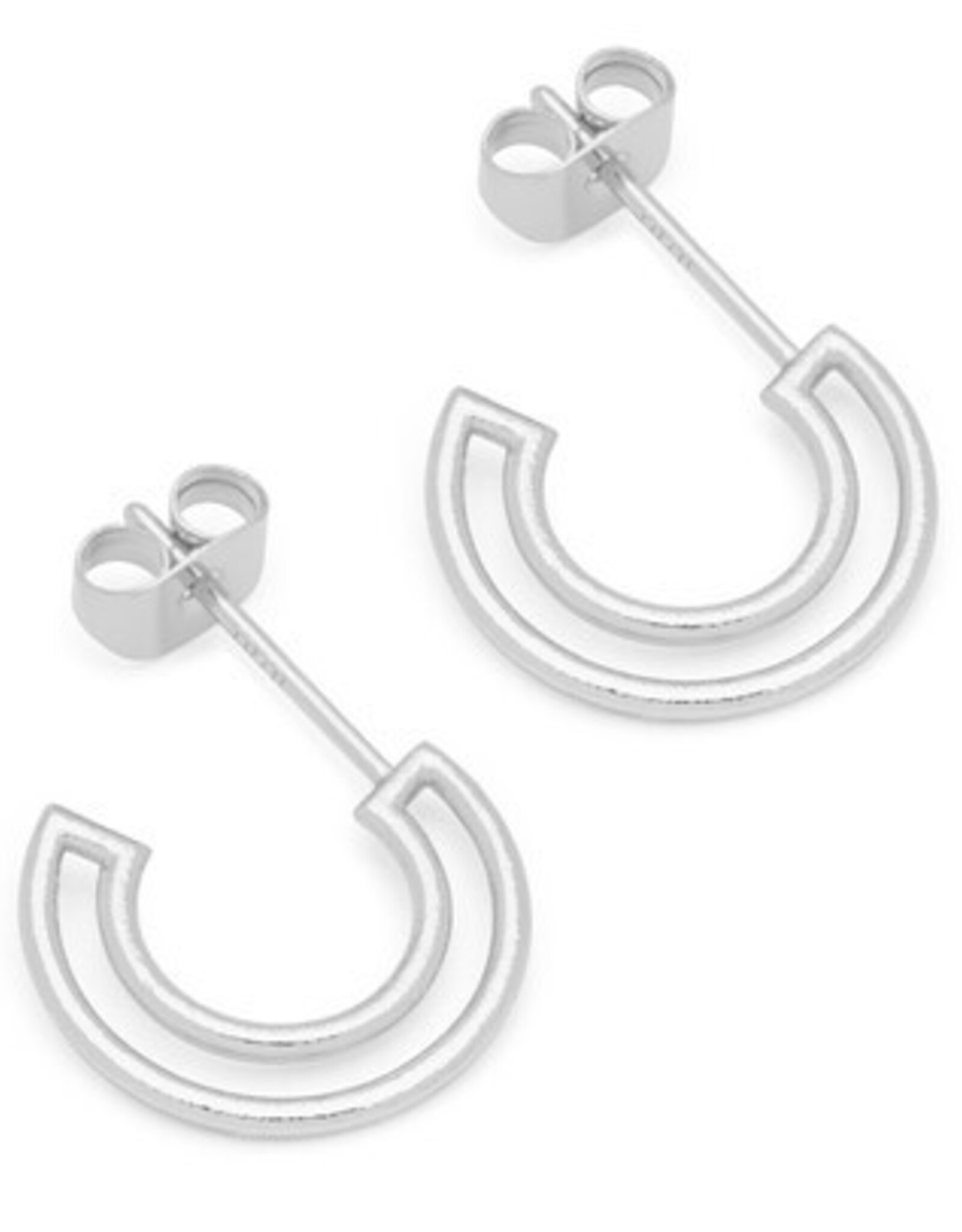 Lulu Shape Hoops Silver per stuk