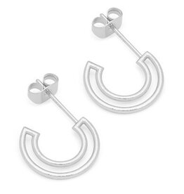 Lulu Shape Hoops Silver per stuk