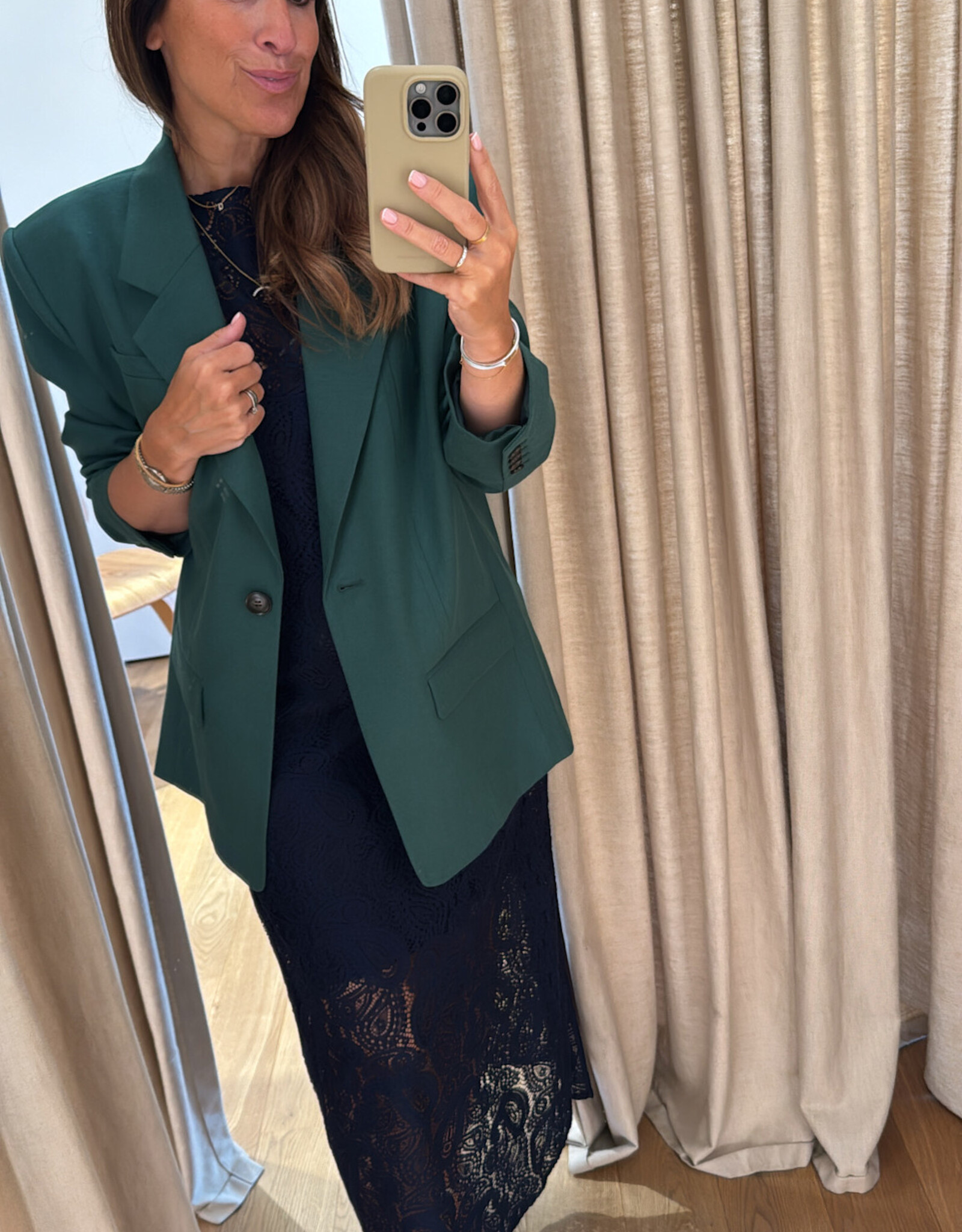 Gestuz Callia Blazer Posy Green