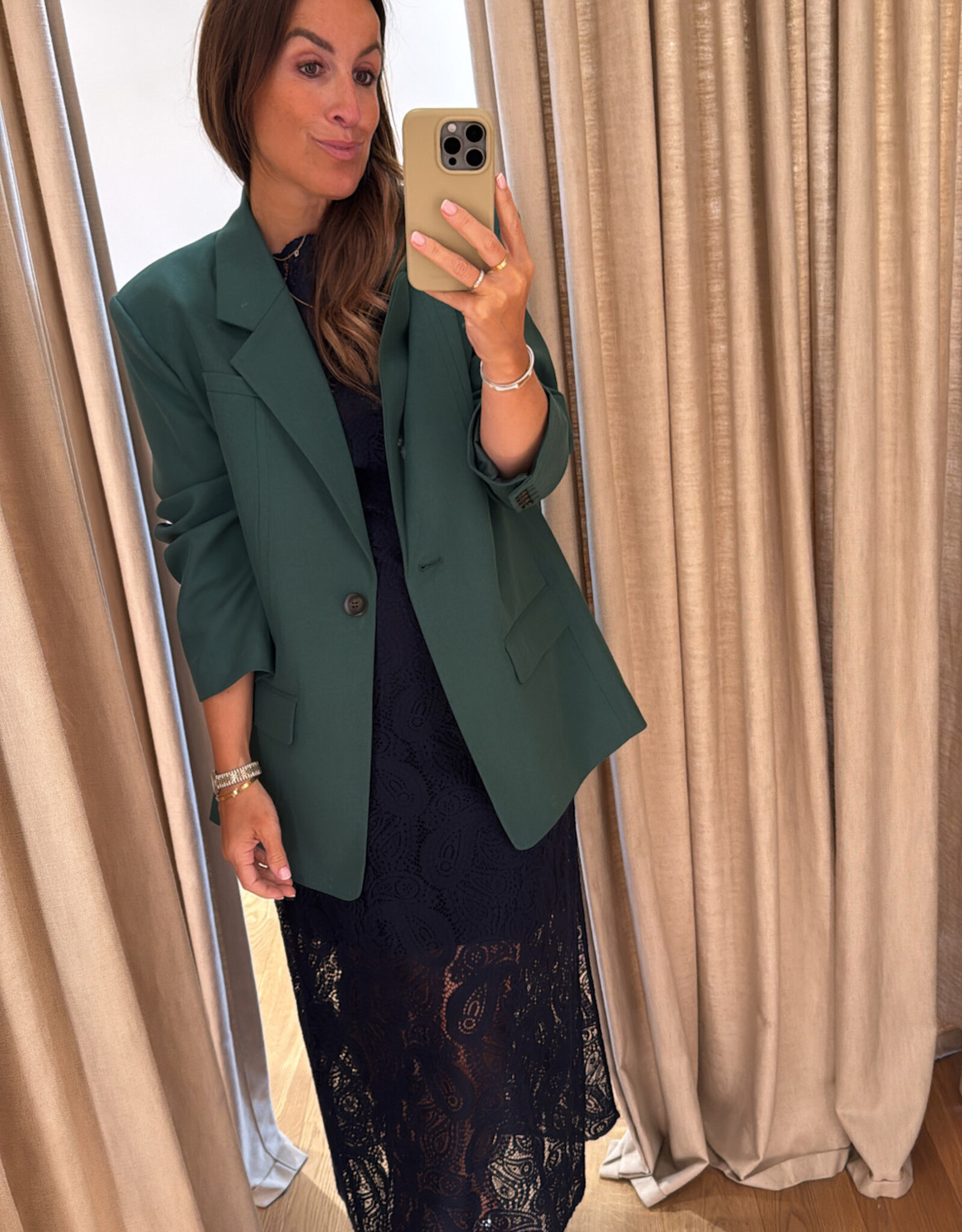 Gestuz Callia Blazer Posy Green