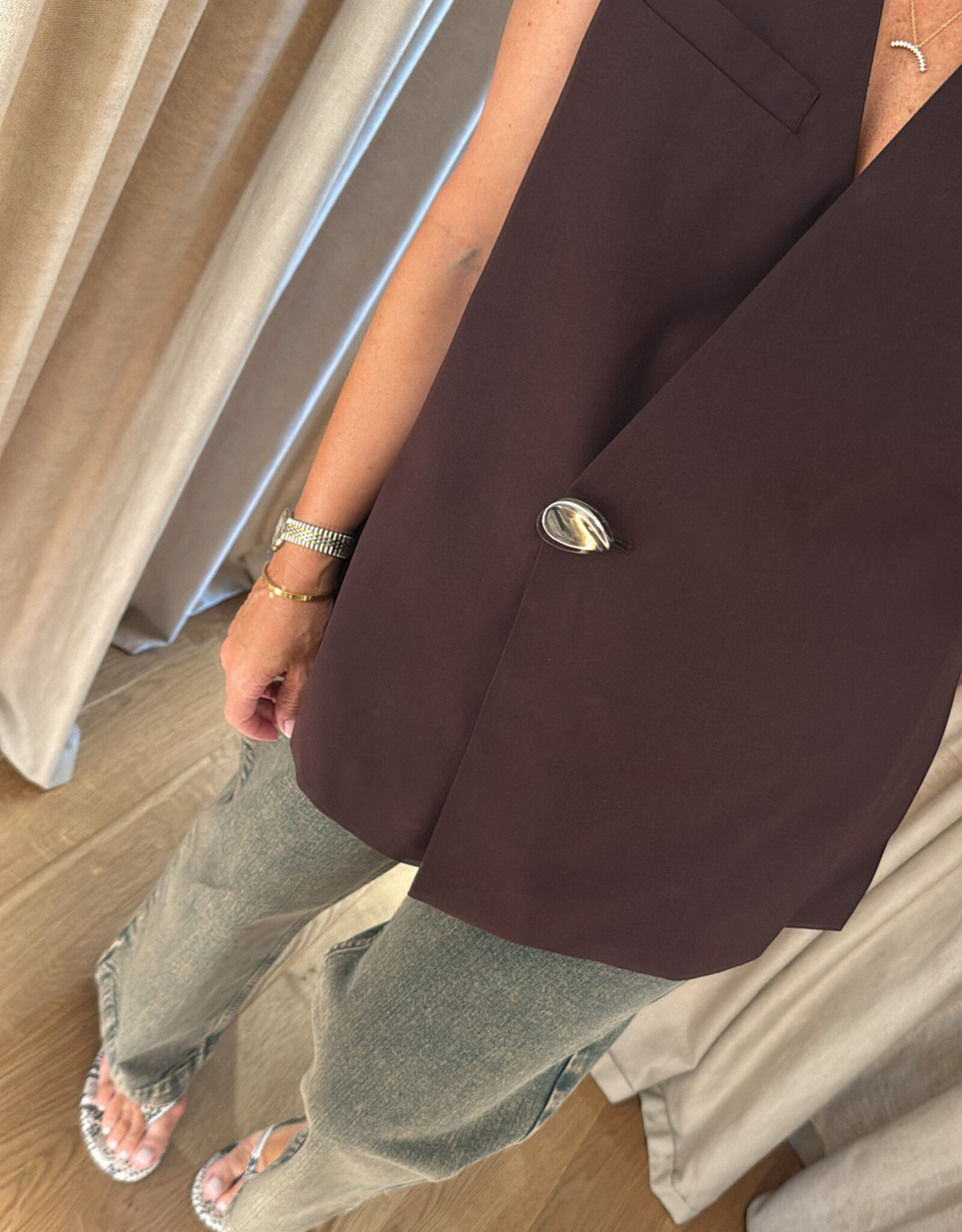 DAY Francine Vest Chocolate Plum