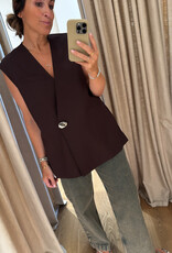 DAY Francine Vest Chocolate Plum
