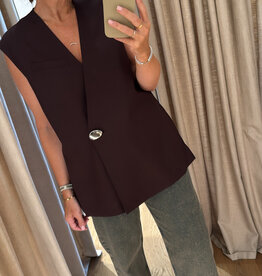 DAY Francine Vest Chocolate Plum