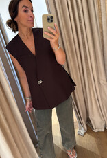 DAY Francine Vest Chocolate Plum
