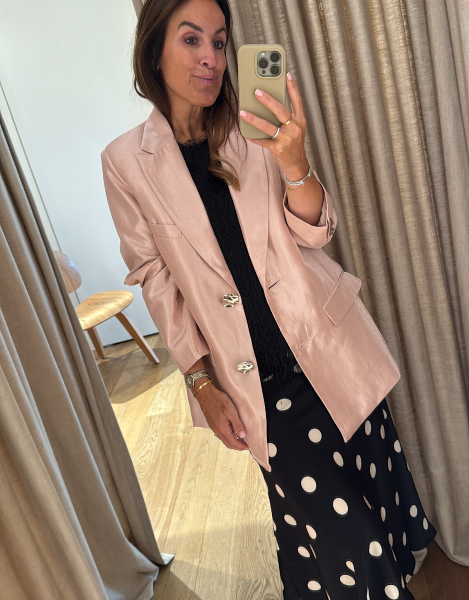 Cras Maidencras Skirt Black White Dot