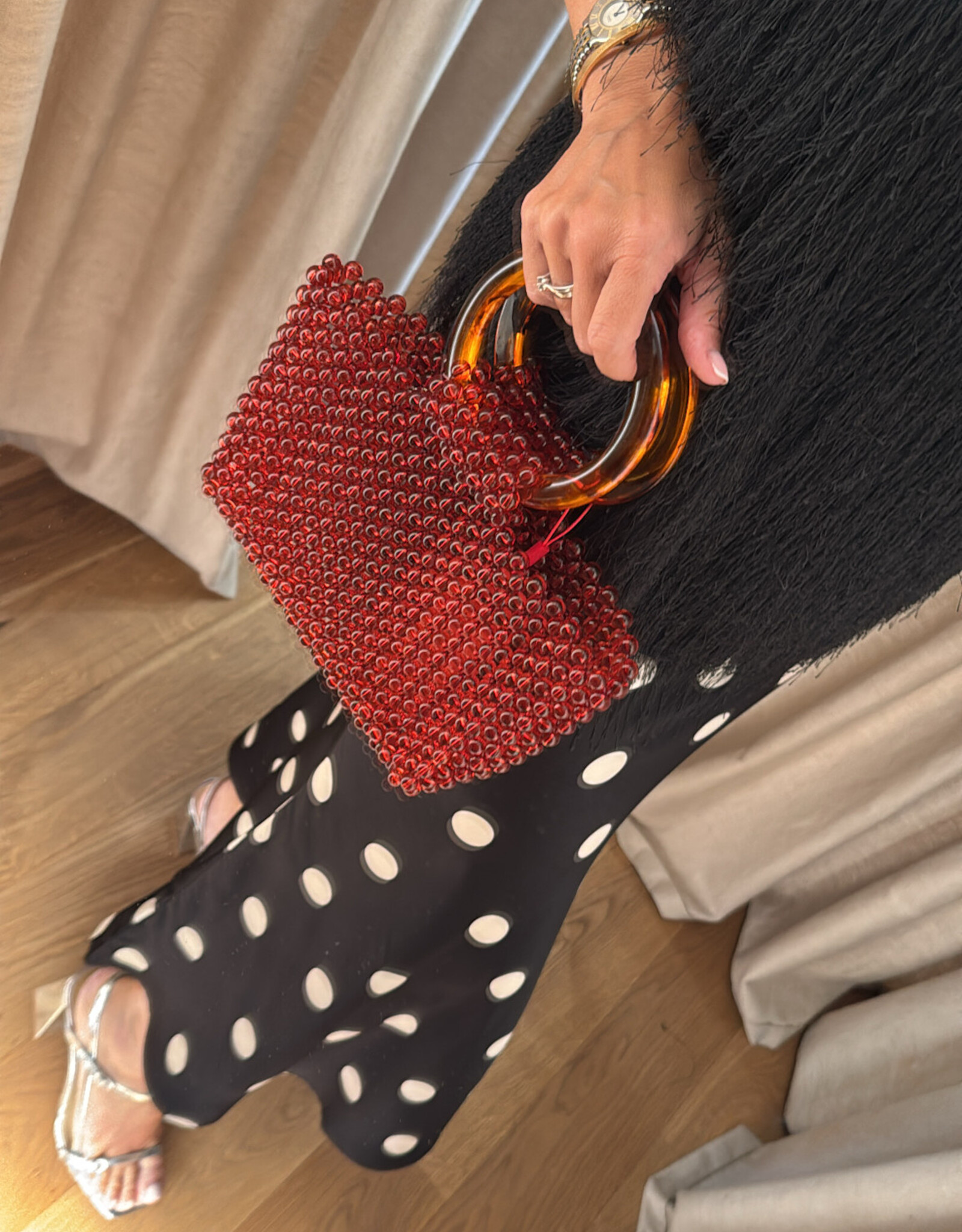 Cras Maidencras Skirt Black White Dot