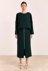 Studio Clique Andre Skirt Front Zipper Pine Green