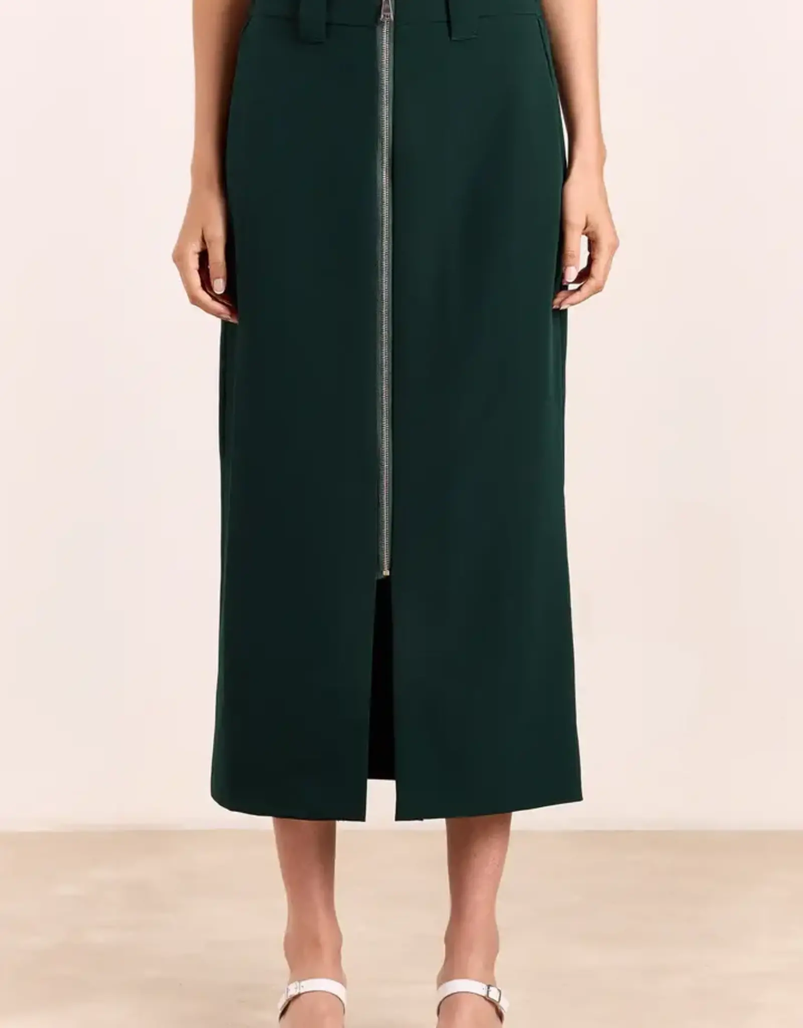 Studio Clique Andre Skirt Front Zipper Pine Green