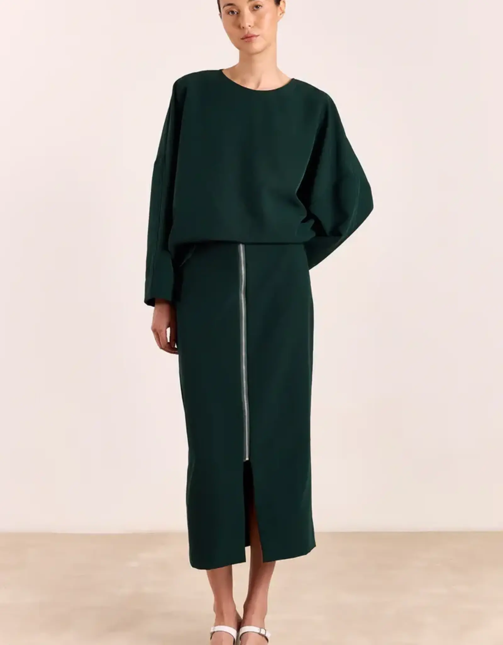 Studio Clique Andre Skirt Front Zipper Pine Green