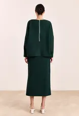 Studio Clique Rapha Blouse Back Zipper Pine Green