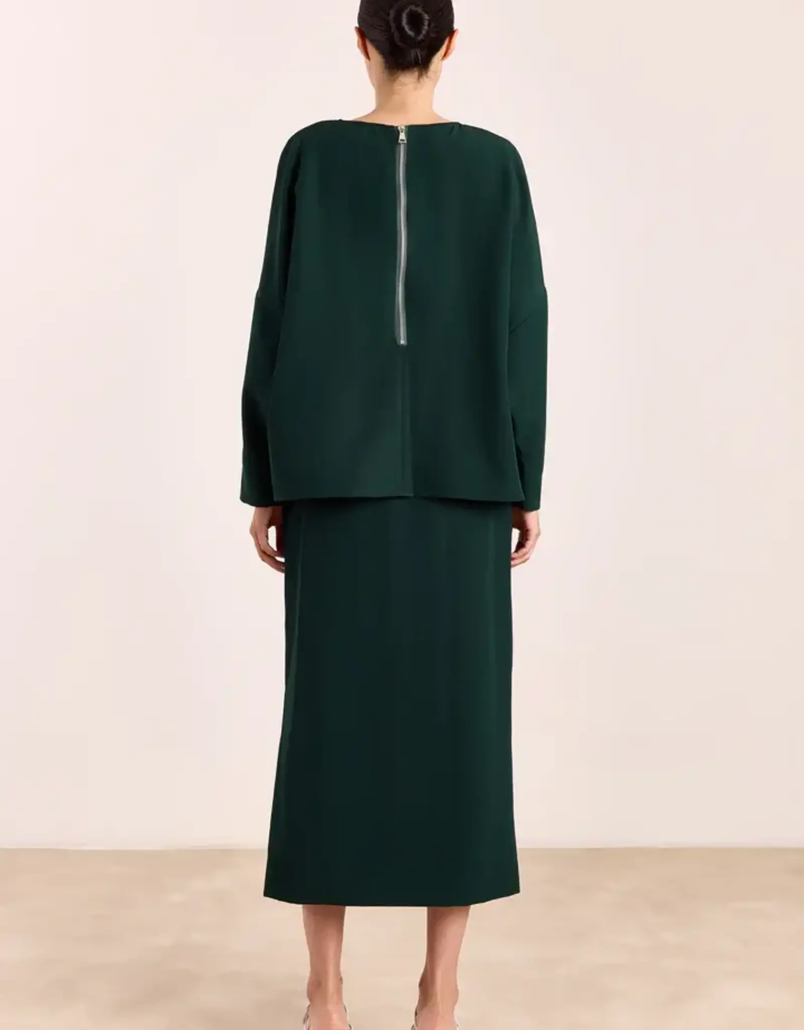 Studio Clique Rapha Blouse Back Zipper Pine Green