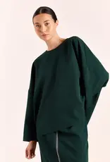 Studio Clique Rapha Blouse Back Zipper Pine Green