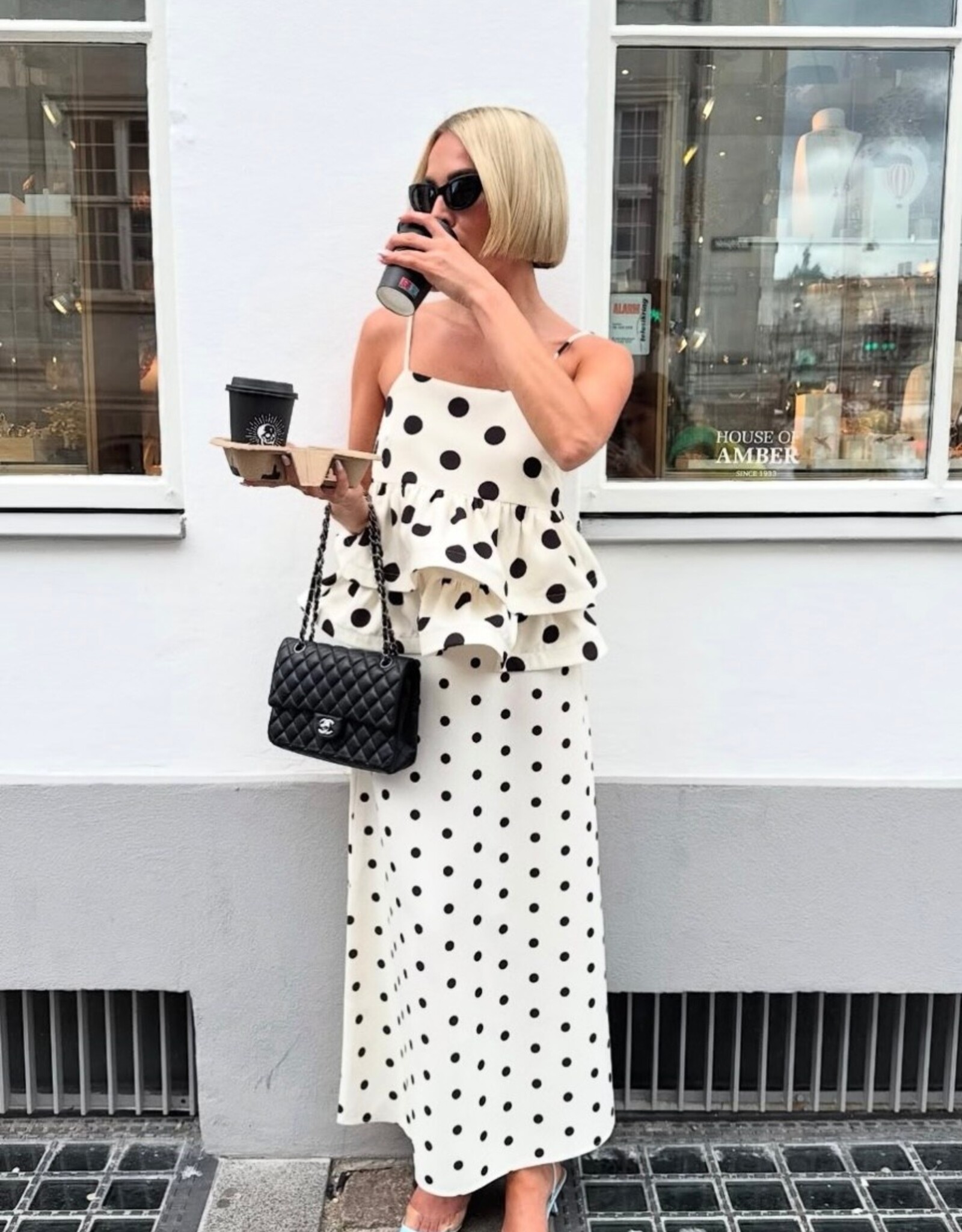 Cras Josellecras Skirt White Polka