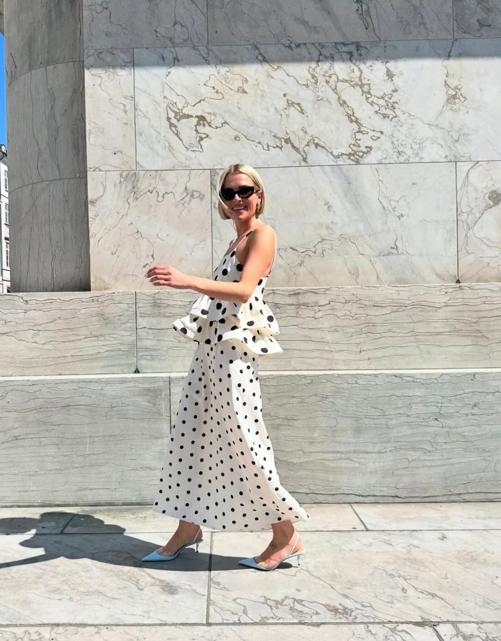 Cras Josellecras Skirt White Polka