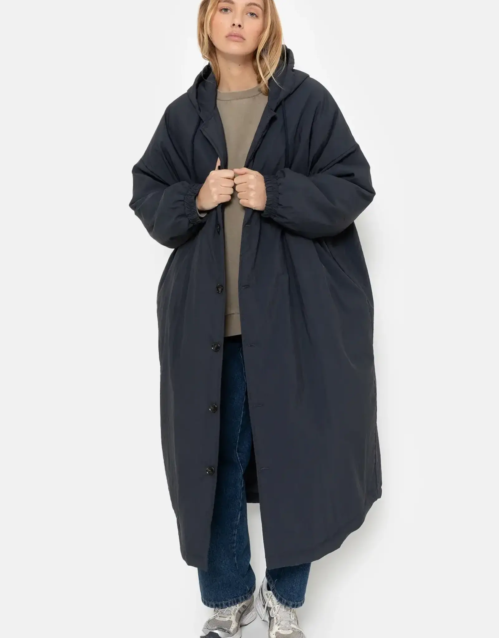 Âme Morgan Long Coat Dark Grey One Size