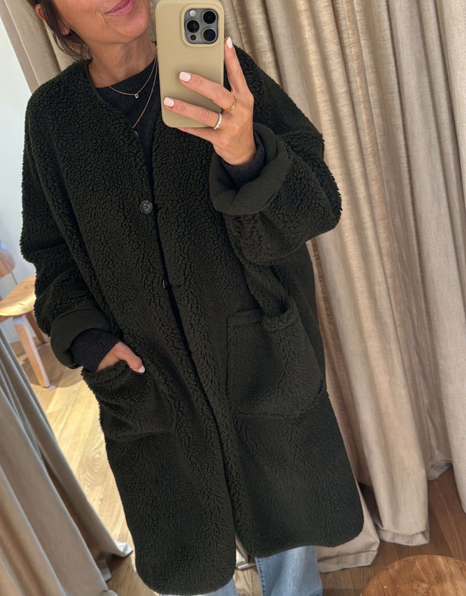 Âme Mahaut Teddy Long Dark Green