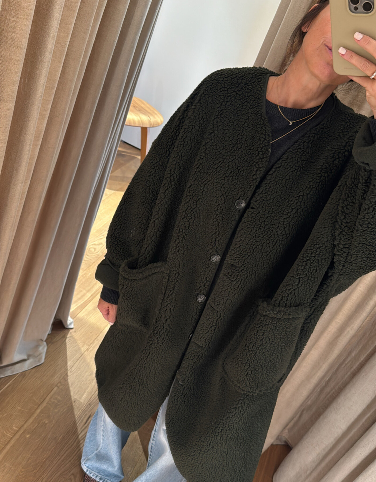 Âme Mahaut Teddy Long Dark Green