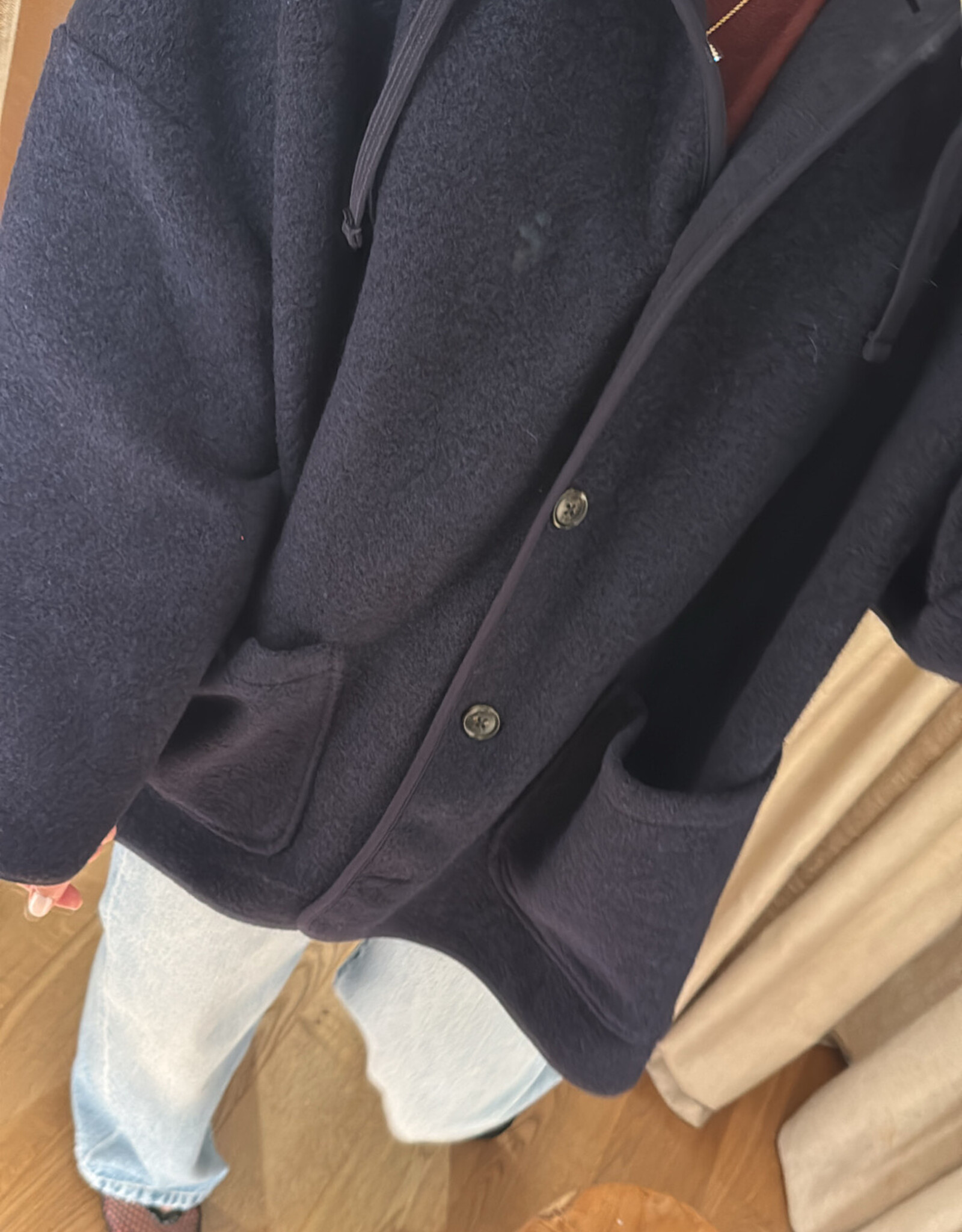 Âme Kenji Wool Jacket Navy One Size