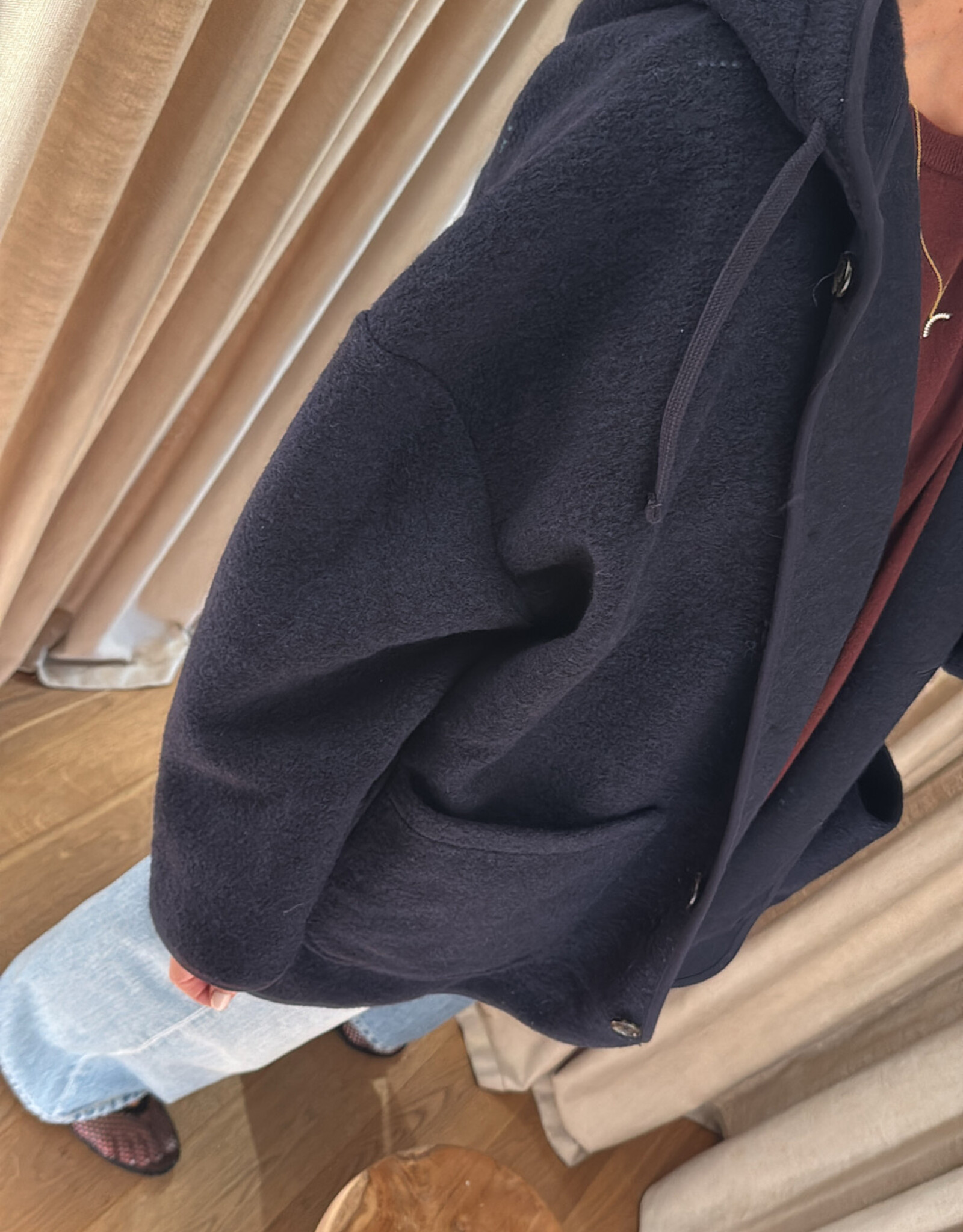 Âme Kenji Wool Jacket Navy One Size