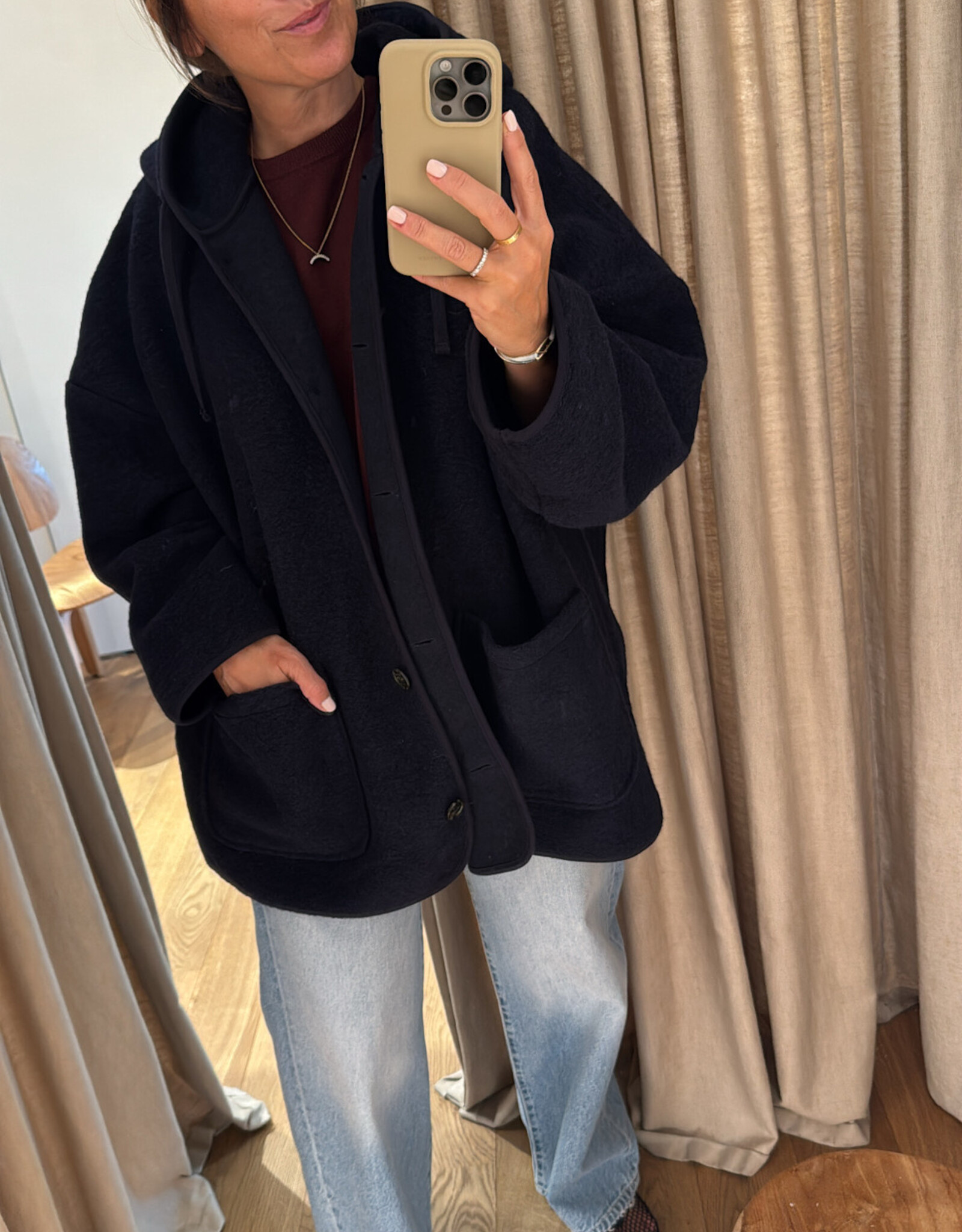 Âme Kenji Wool Jacket Navy One Size