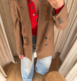 Liv The Label Indy Blazer Camel Prince of Wales