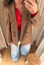 Liv The Label Indy Blazer Camel Prince of Wales