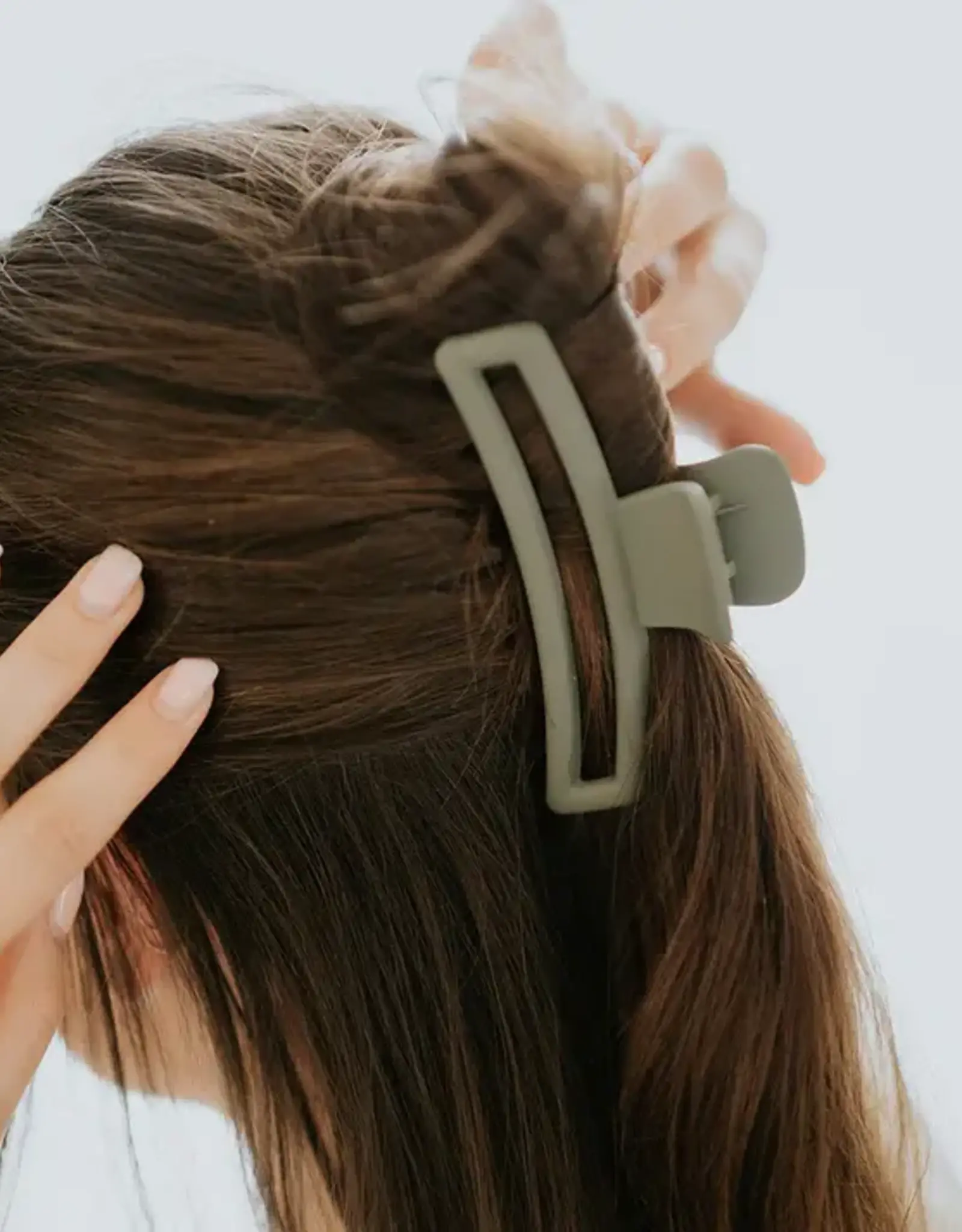 Clips Mila Minimalistische Clip Donkergroen