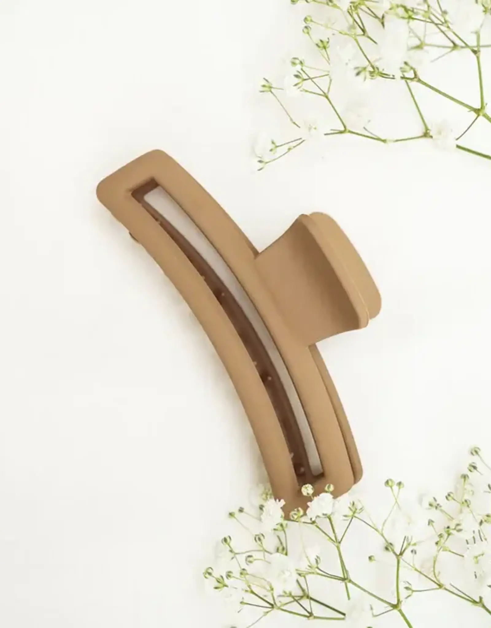 Clips Mila Minimalistische Clip Lichtbruin