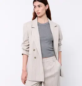 Liv The Label Indy Blazer Beige Pinstripes