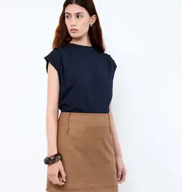 Liv The Label Maggie Mini Skirt Camel Prince of Wales