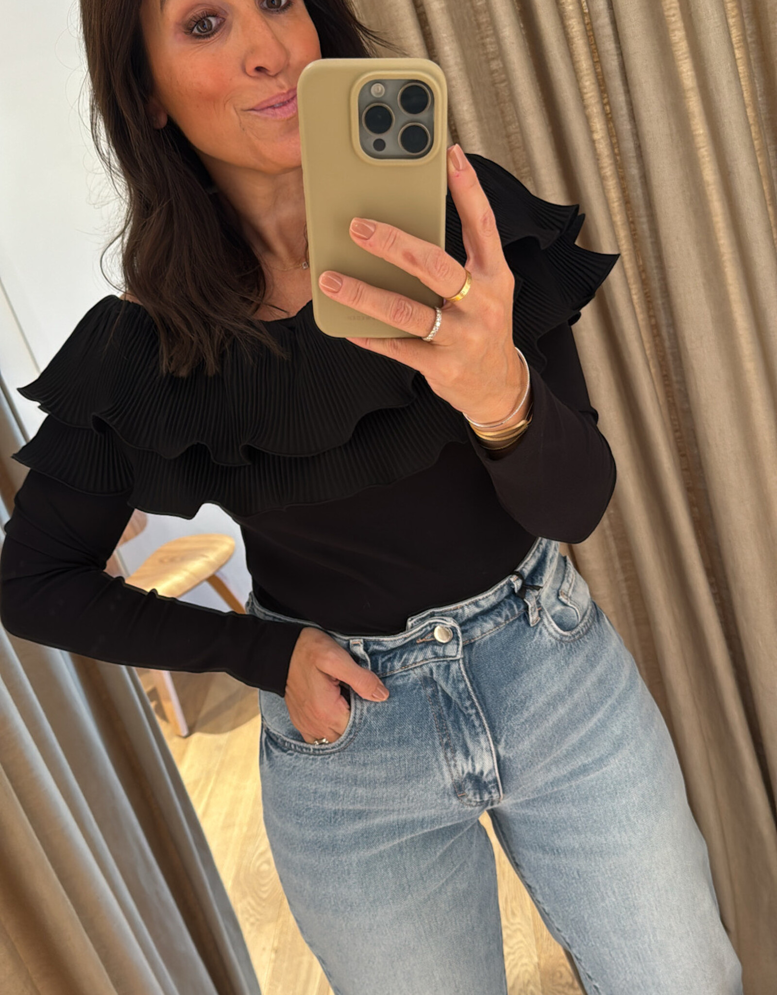 Cras Flouncecras Blouse Black