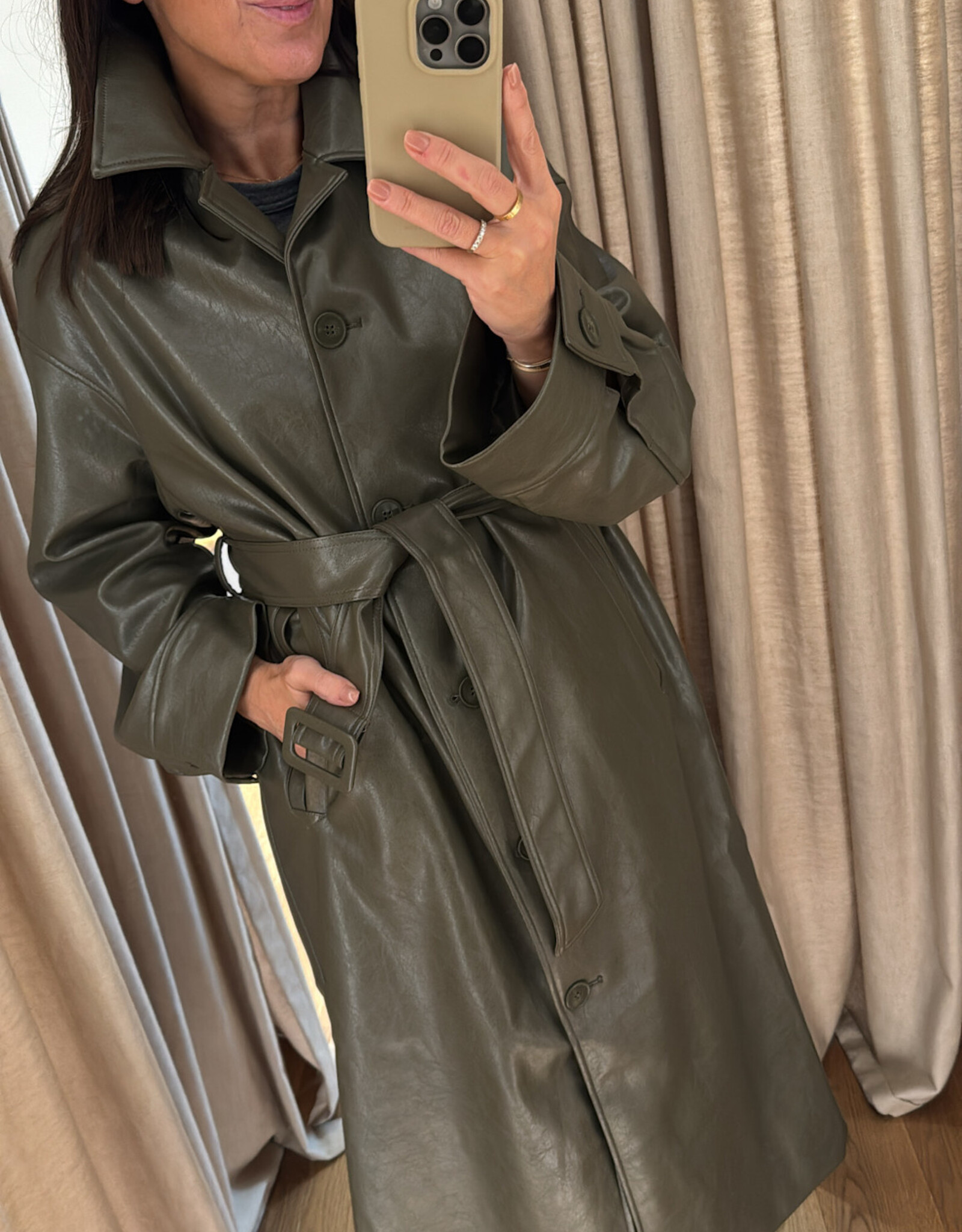 Edited Elea Coat Grape Leaf