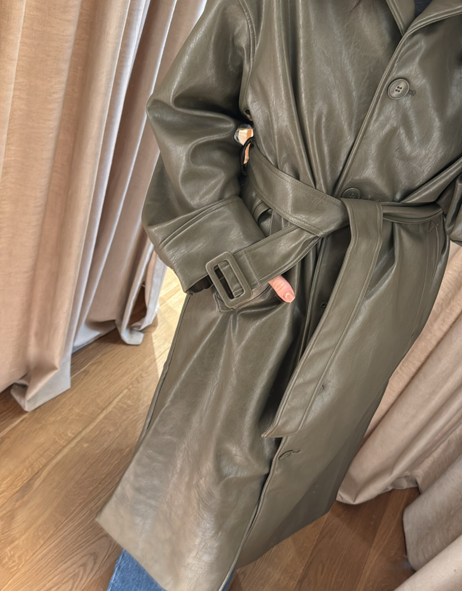 Edited Elea Coat Grape Leaf
