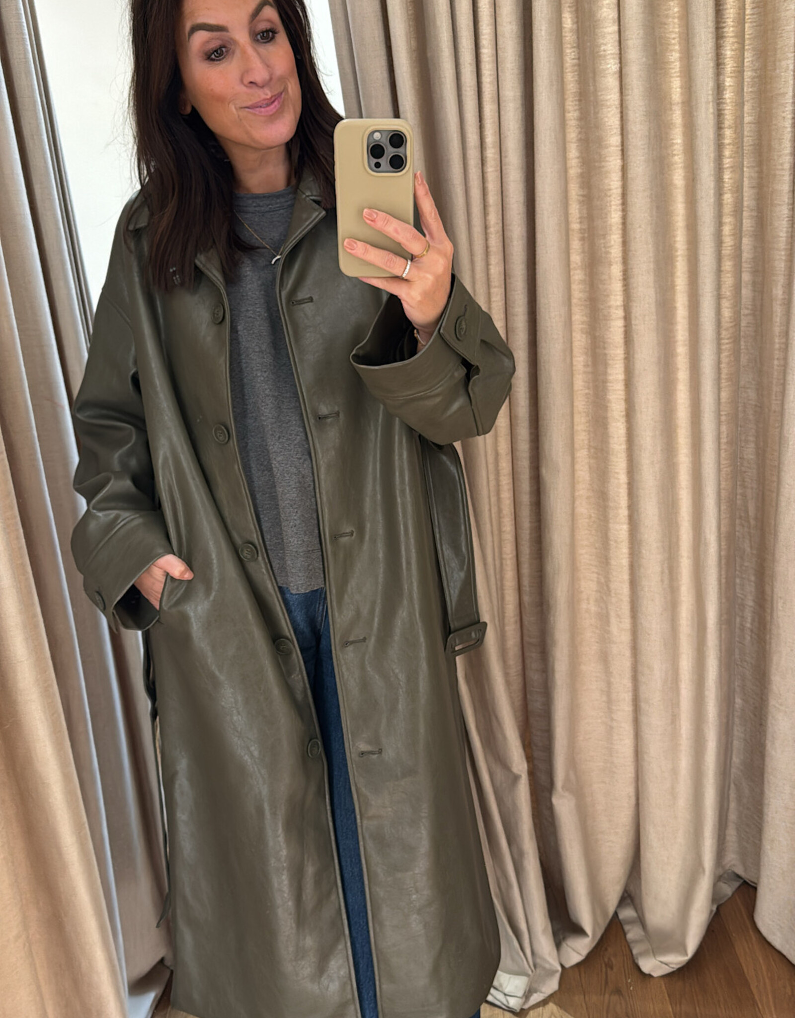 Edited Elea Coat Grape Leaf