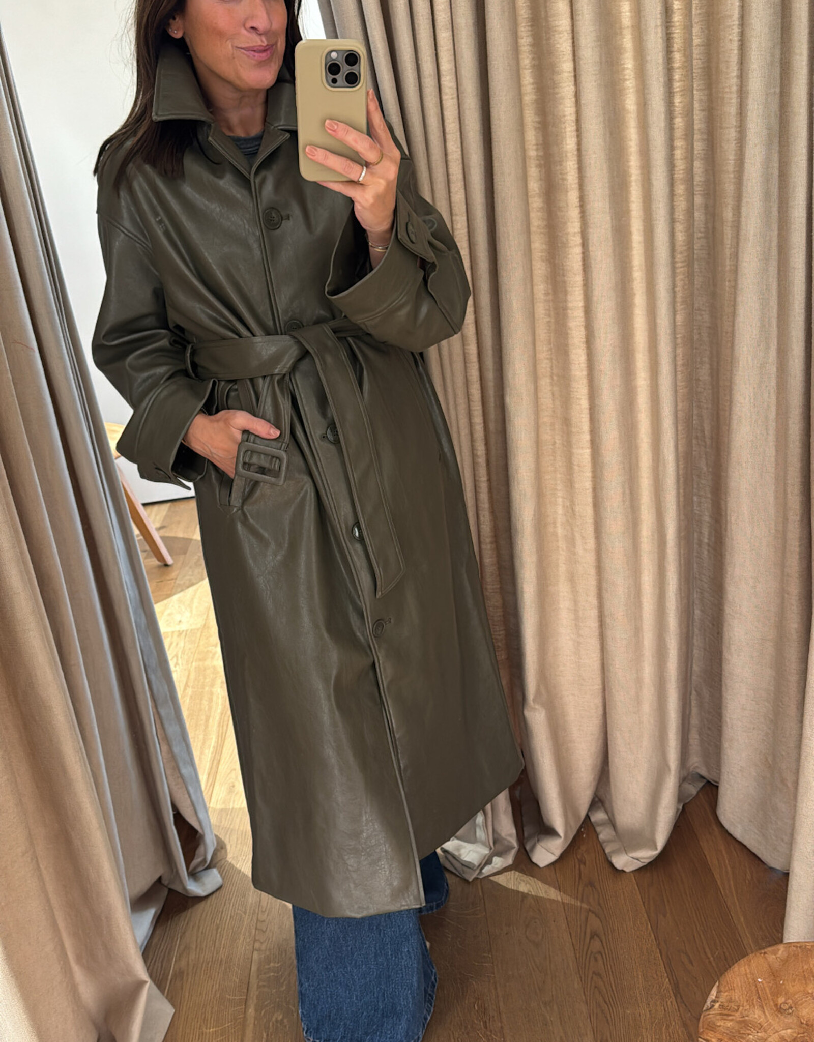 Edited Elea Coat Grape Leaf