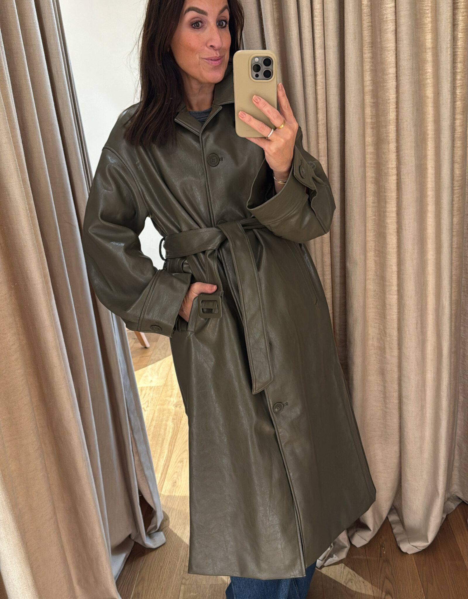 Edited Elea Coat Grape Leaf