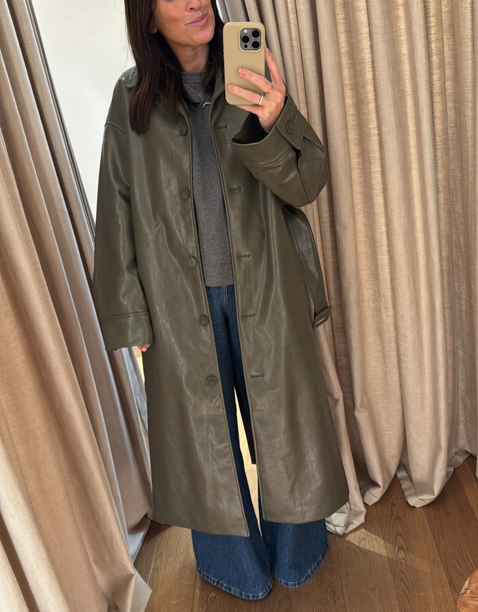 Edited Elea Coat Grape Leaf