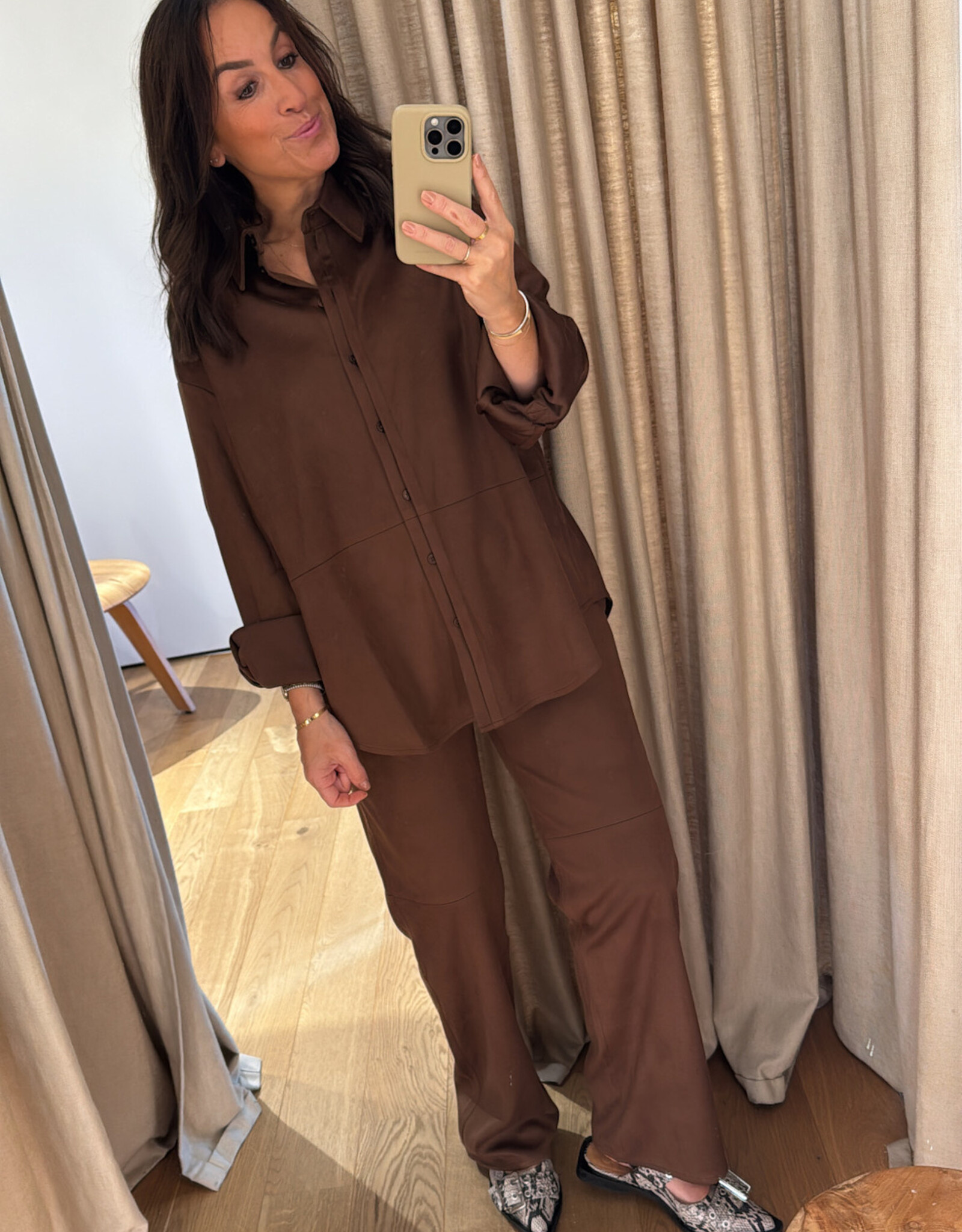 Edited Celina Trousers Fondue Fudge