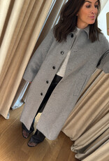 Edited Alea Coat with scarf Grey Melange