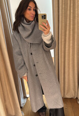 Edited Alea Coat with scarf Grey Melange
