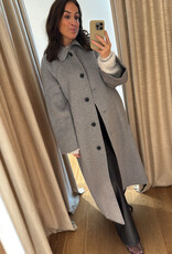 Edited Alea Coat with scarf Grey Melange