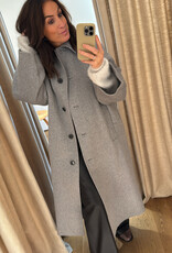 Edited Alea Coat with scarf Grey Melange