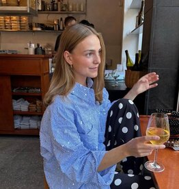 Cras Elliecras Shirt Blue Sequin Stripe