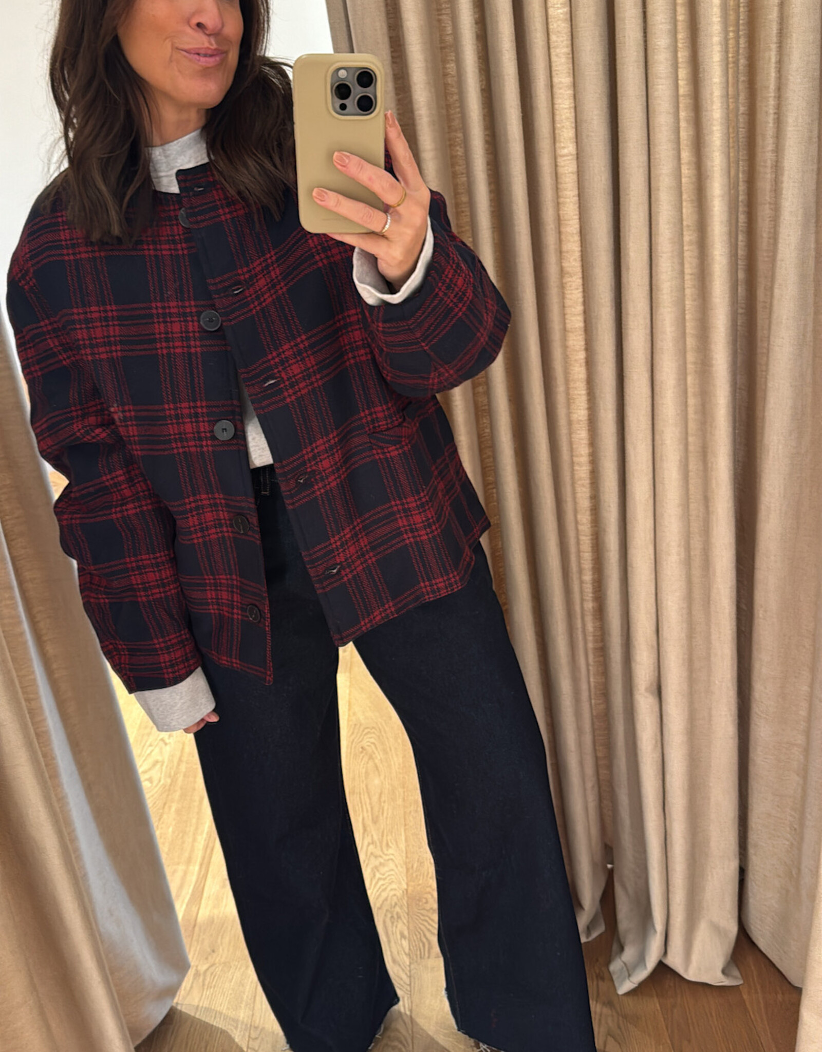 Edited Aino Wool Jacket Blue Red