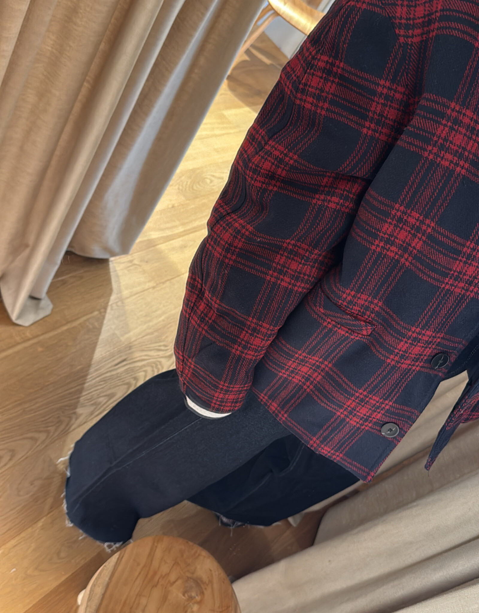 Edited Aino Wool Jacket Blue Red