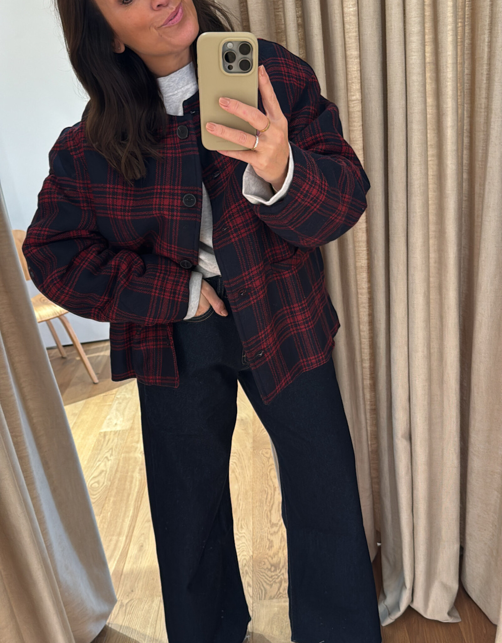 Edited Aino Wool Jacket Blue Red