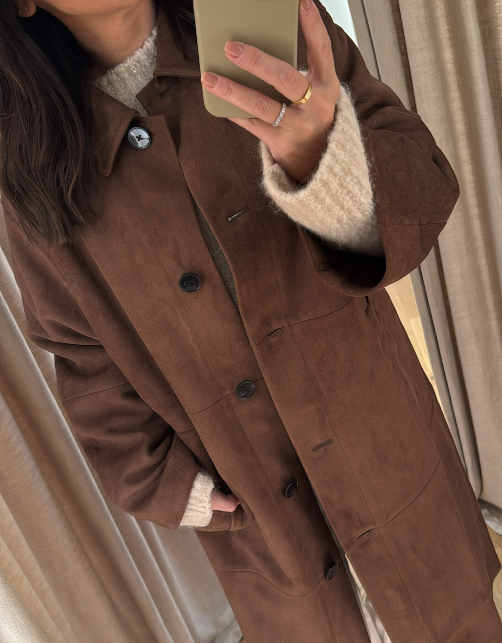 Edited Ignacio Coat Fondue Fudge