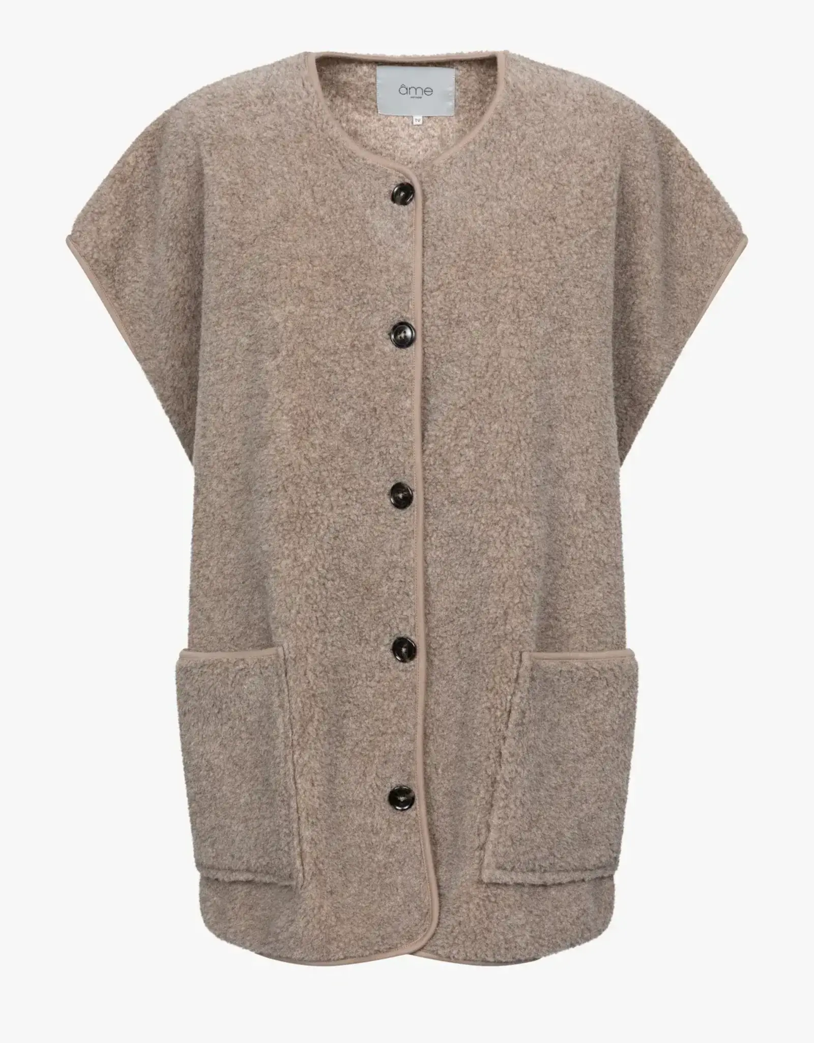 Âme Ines Teddy Oversized Jacket Taupe