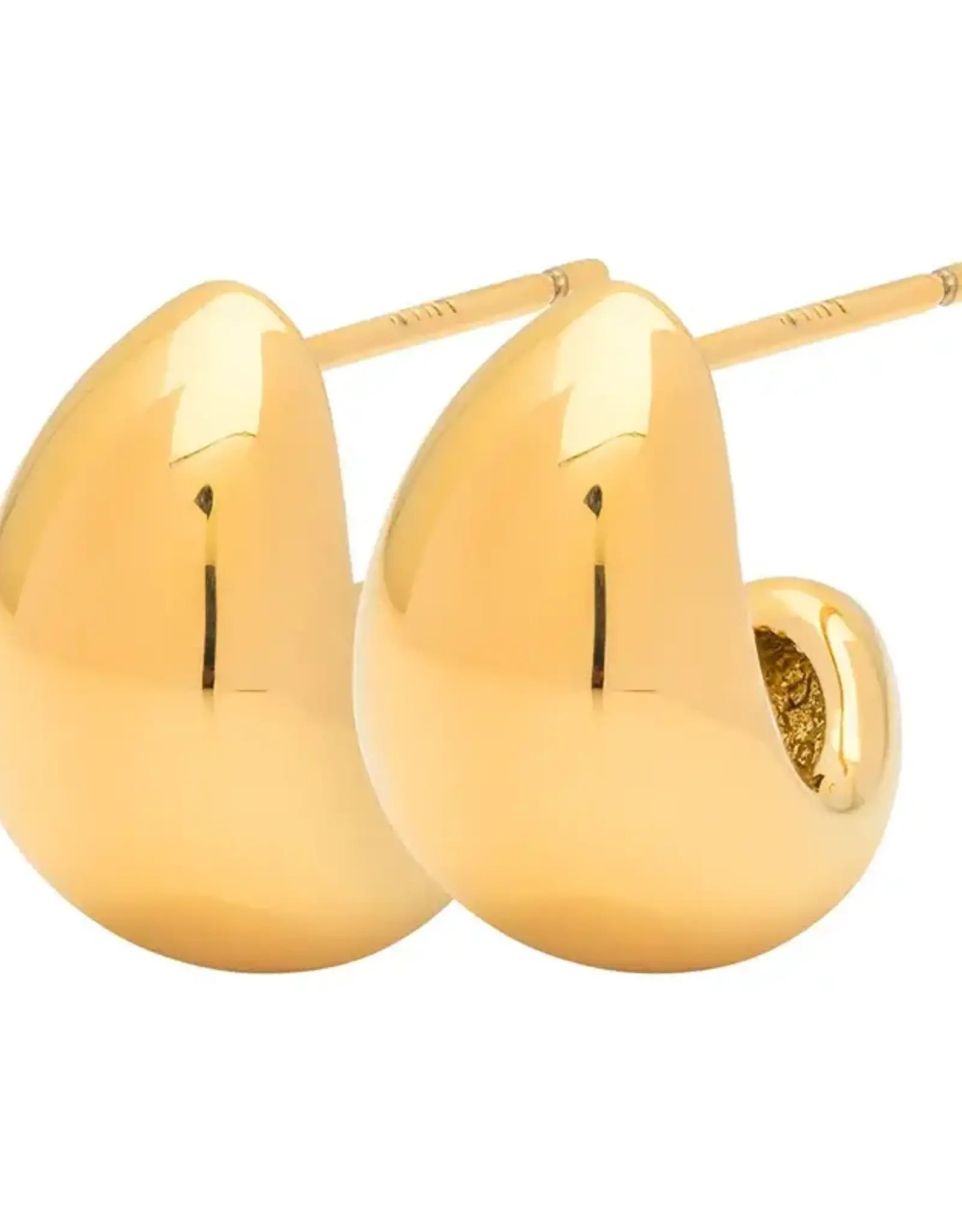 Lulu Chunky Drop Hoops Gold per stuk