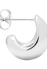 Lulu Chunky Drop Hoops Silver per stuk